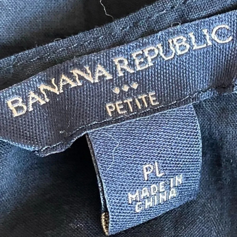 Banana Republic • Ruffle Front Black Cotton Tank Top - Picture 5 of 6